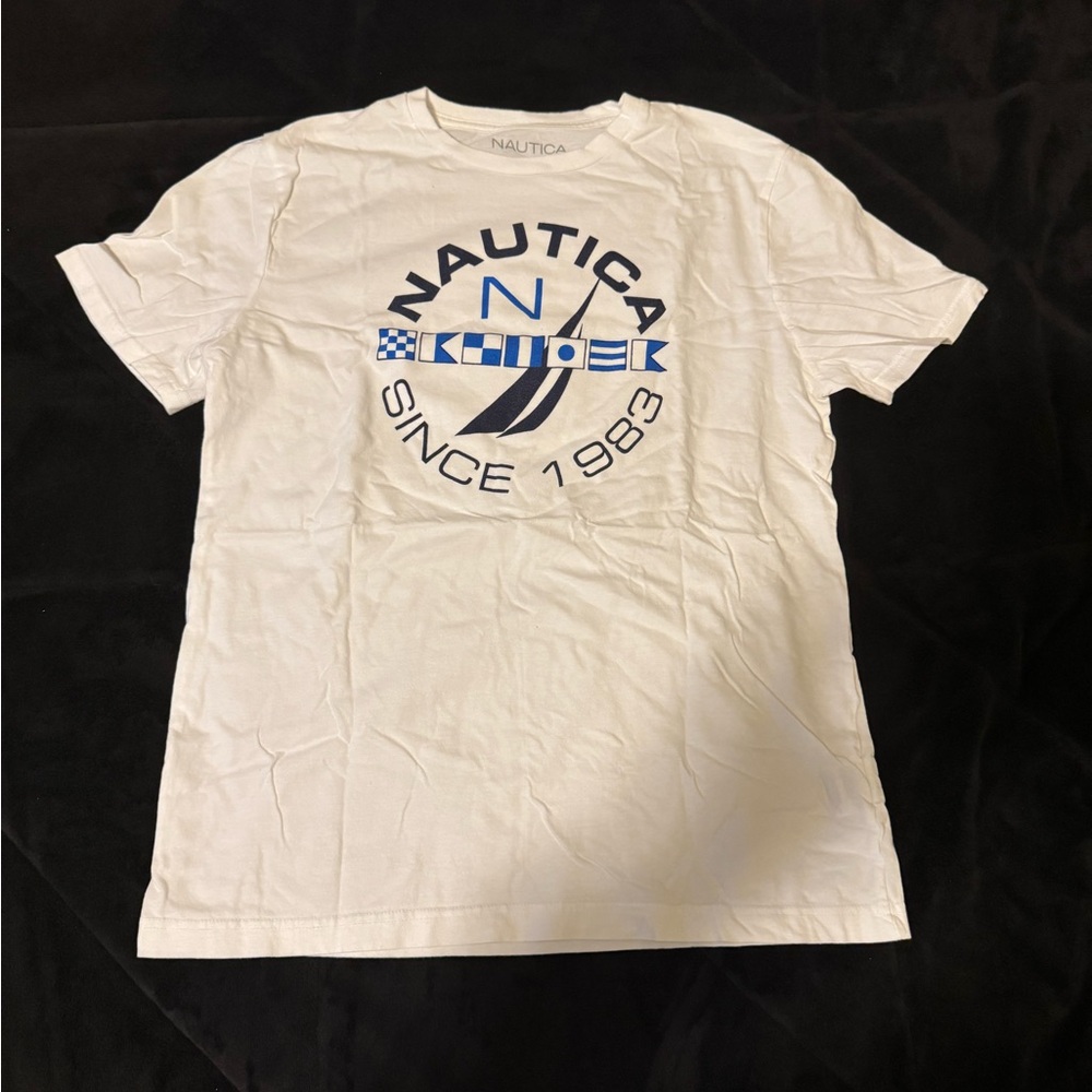 Nautica Cream Cotton T-Shirt